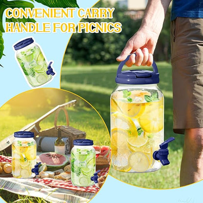 Havawish 2 Pcs 1 Gallon Plastic Beverage Dispenser