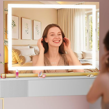Vanity Mirror with Lights, Dimmable 3 Modes, Memory Function, Smart Touch