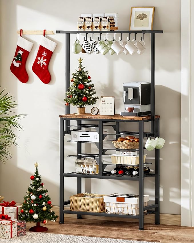 CHOEZON Pots and Pans Organizer Rack, Kitchen Bakers Rack, Kitchen Island Table