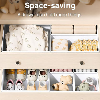 Vtopmart 12 Pack Baby Clothes Organizer, Dresser Drawer Organizer