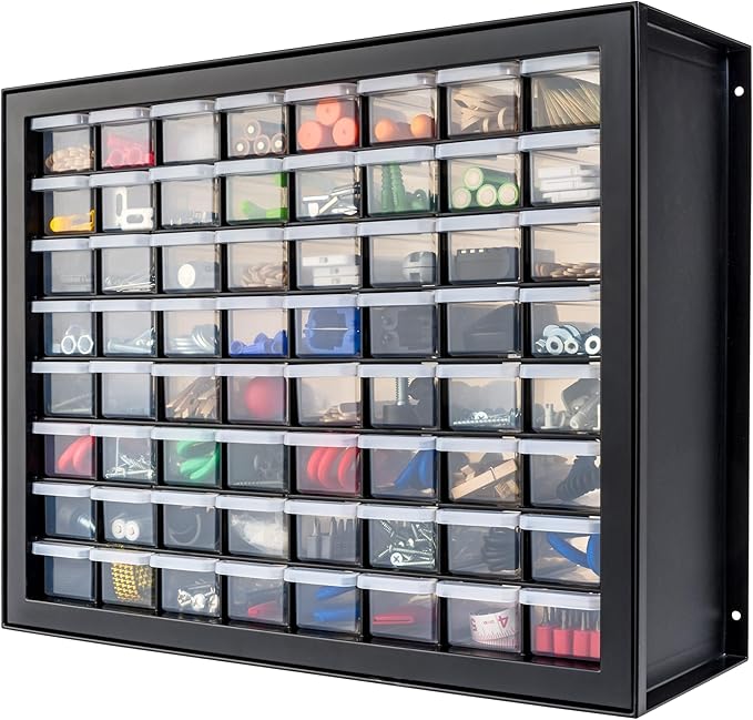 IRIS USA Small Parts Storage Cabinet, Made in USA, 64-Drawer Organizer