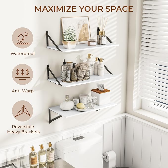 Heimlove 24" W x 12" D Wall Shelves