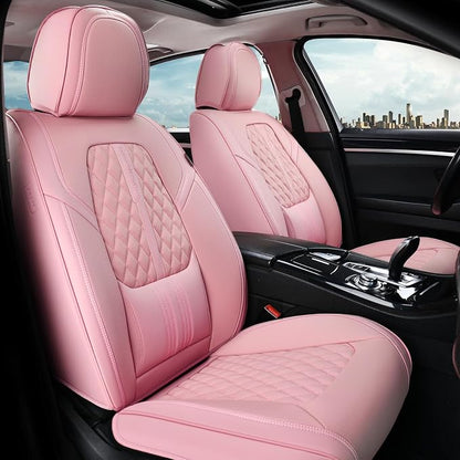 Coverado Car Seat Covers, Car Seat Covers Front Seats, 2-Pack Front Seat Cover, Nappa Leather Waterproof Seat Covers, Car Seat Protectors, Automotive Seat Covers Universal Fit for Most Vehicles