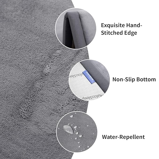 Ultra Soft Baby Play Mat for Floor,1.3" Thick Elasti-Foam 50x50 Playpen Mat for Toddlers Infant kids,Water-Repellent Coral Velvet for Tummy Time,Non-Slip Backing Safe for Crawling,Tatami Style (Dark Grey)