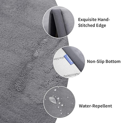 Ultra Soft Baby Play Mat for Floor,1.3" Thick Elasti-Foam 50x50 Playpen Mat for Toddlers Infant kids,Water-Repellent Coral Velvet for Tummy Time,Non-Slip Backing Safe for Crawling,Tatami Style (Dark Grey)