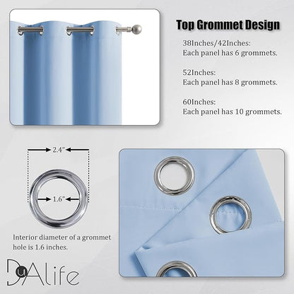 DUALIFE Extra Long 120 Inch Length Curtains