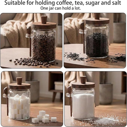 Set of 3 Glass Jars Containers