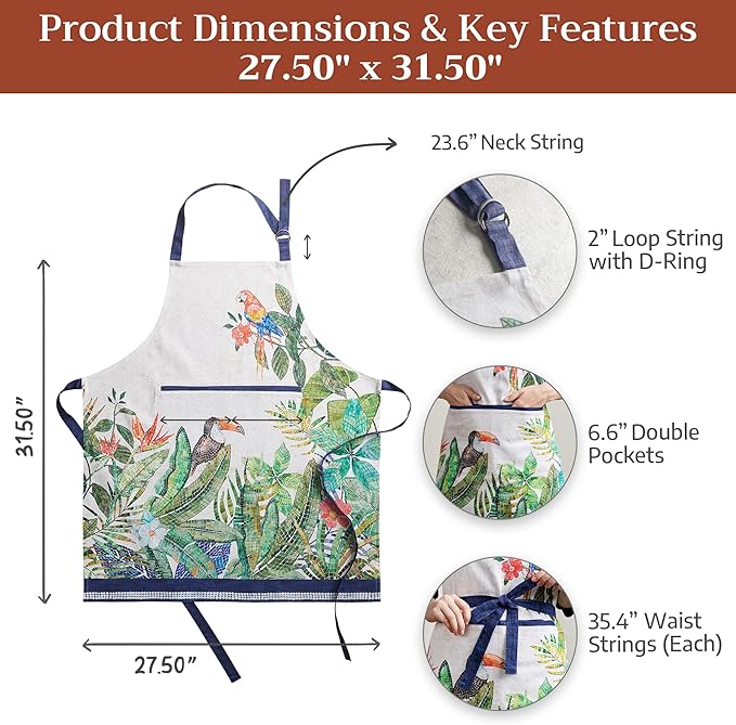 Maison d' Hermine 100% Cotton Apron