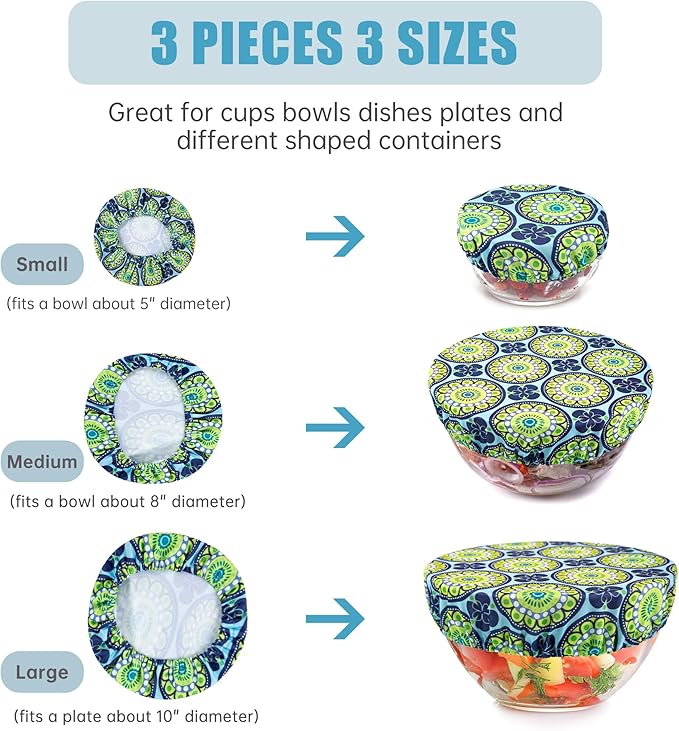 wegreeco Elastic Reusable Bowl Covers