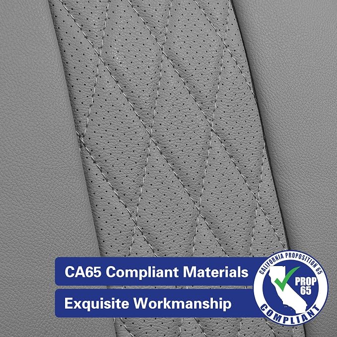 EKR Corolla Car Seat Covers Full Set Custom Fit for Toyota Corolla 2020 2021 2022 XSE/XSE Apex,Leather Car Seat Cover-Faux Leather(Black+Light Gray)