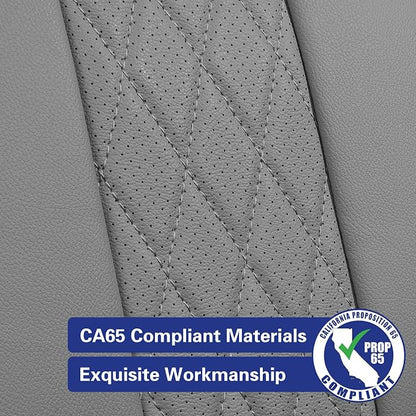 EKR Corolla Car Seat Covers Full Set Custom Fit for Toyota Corolla 2020 2021 2022 XSE/XSE Apex,Leather Car Seat Cover-Faux Leather(Black+Light Gray)