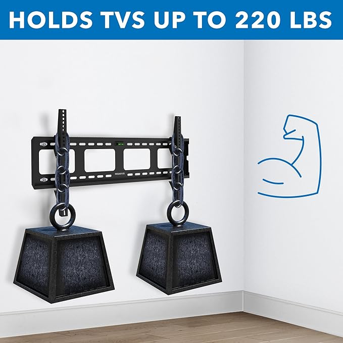 Mount-It! Low-Profile Tilt TV Wall Mount | Ultra-Slim Bracket