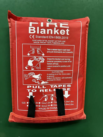 FLASLD Fire Blanket for Home and Kitchen, Fiberglass Fire Blankets Emergency for People, Flame Retardant Protection and Heat Insulation (6 ft x 6 ft)