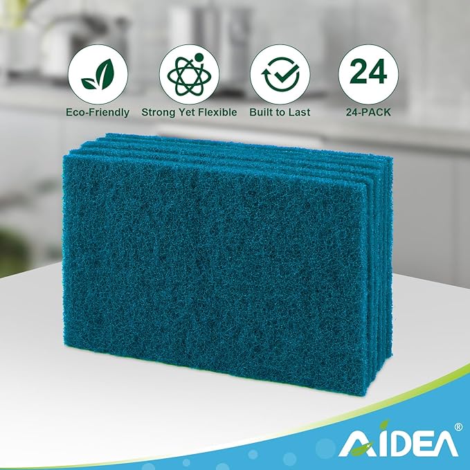 AIDEA Non-Scratch Scouring Pads, Dish Scrubber Pads