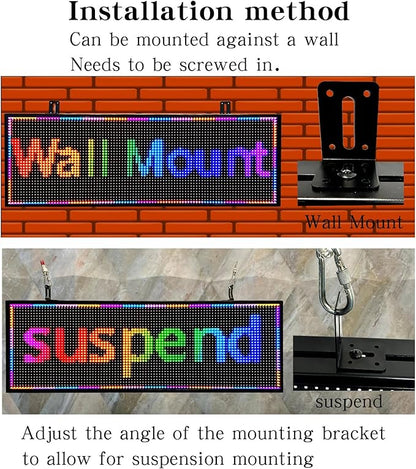 P10 77"X14"Programmable Led Sign Custom Scrolling Outdoor Digital Display Signs