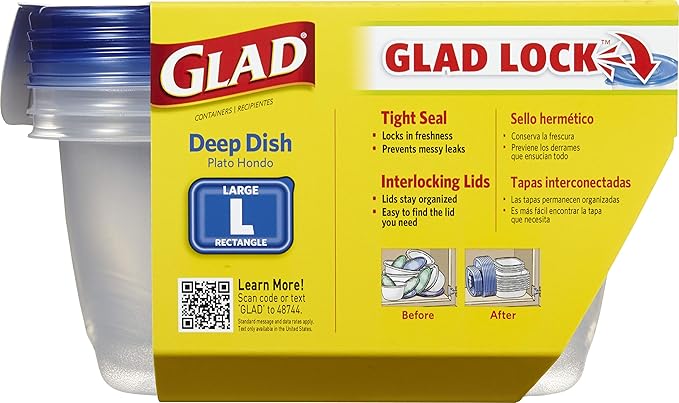 Glad GladWare Deep Dish Food Storage Containers