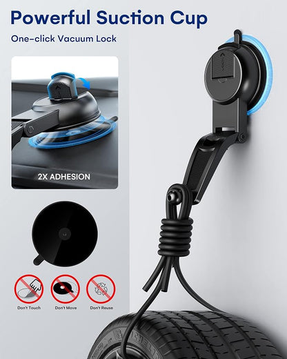 ZEEHOO Wireless Car Charger, DUOXX Dual Coils 15W Fast Charging Auto-Clamping Car Mount, Dashboard, Vent Charging Phone Holder for iPhone 17 16 15 14 13 12, S23 Ultra, Z Flip4 3, etc