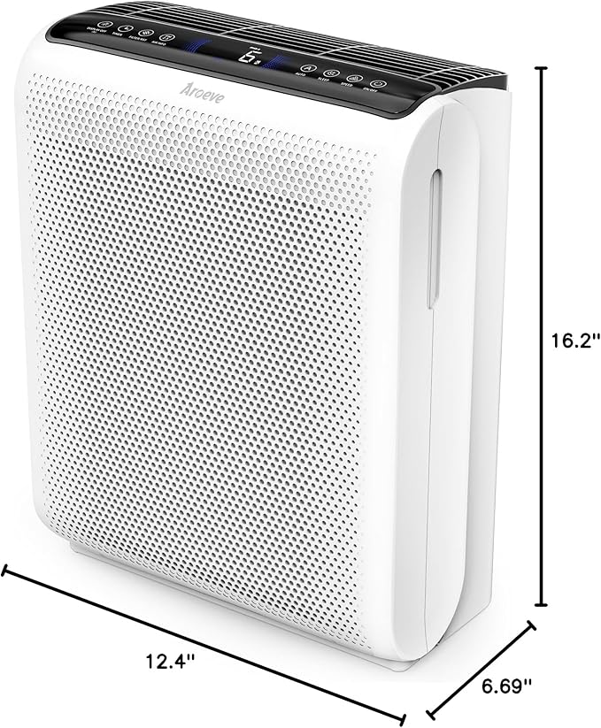 AROEVE Air Purifiers for Bedroom Home Large Room Up to 1504 Ft², 5 Layer Filter