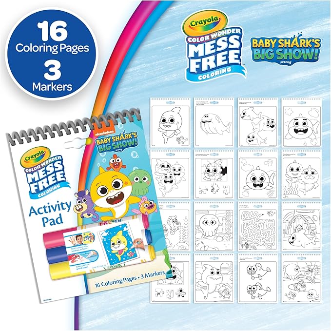 Crayola Nickelodeon Color Wonder Activity Pad Bundle (3 Pack), Toddler Stocking Stuffer, Mess Free Coloring Set for Kids, Holiday & Christmas Gifts for Kids, 3+