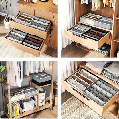 Joyoldelf Sock Drawer Organizer Divider Underwear Organizer 16-cell Fabric