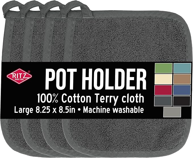 RITZ Terry Potholder & Hot Pad: Unparalleled Heat Resistant, Durable 100%
