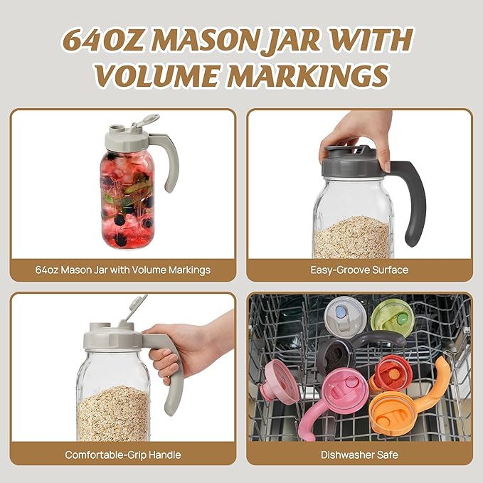 Soligt Glass Mason Jar Pitcher