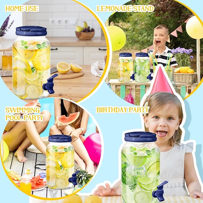 Havawish 2 Pcs 1 Gallon Plastic Beverage Dispenser