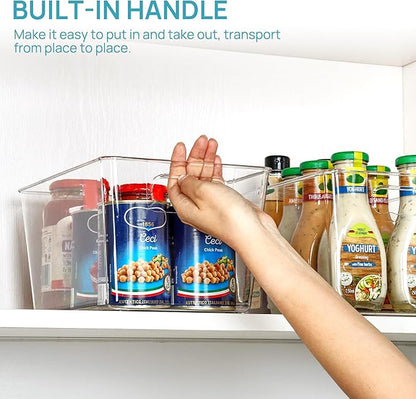 Vtopmart Clear Plastic Pantry Organizer Bins, Countertops, Freezer Organization