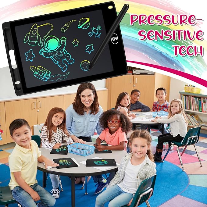 Zhehao 20 Pack LCD Writing Board for Kids, 8.5 Inches Doodle Reusable Screen Drawing Pad Erasable Painting Pads Educational Toy for 3-8 Years(Black)