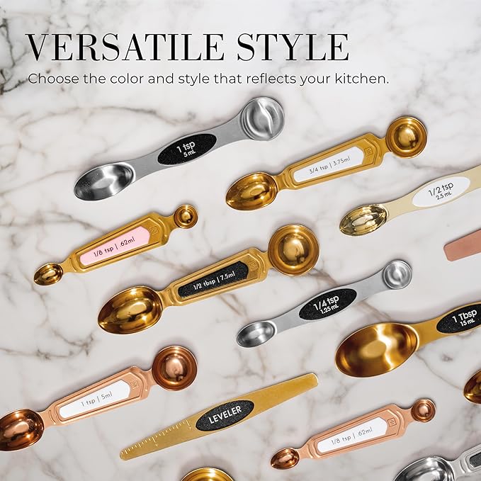 White and Gold Measuring Spoons