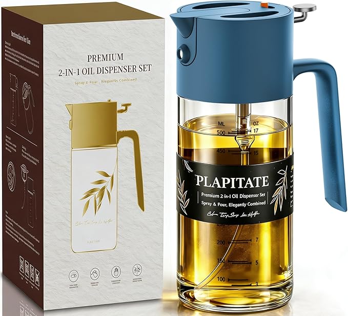 PLAPITATE 17oz/500ml Premium Olive Oil Sprayer