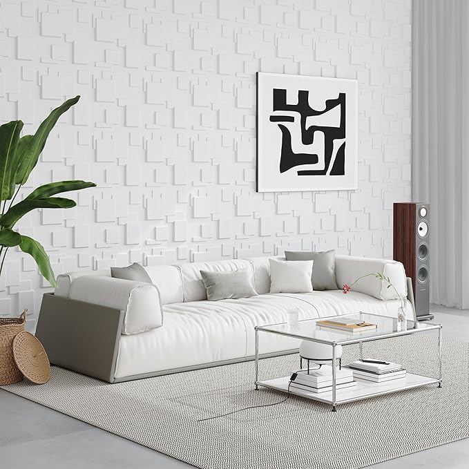 Art3d White PVC 3D Wall Panels