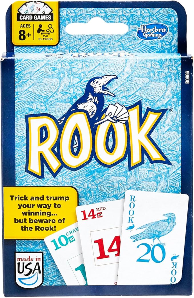 Hasbro Gaming Rook Card Game | Family Games for Kids, Teens, and Adults | 2 to 6 Players | Bidding and Trick-Taking Games | Fun Summer Activities | Vacation Travel Essentials | Ages 8+