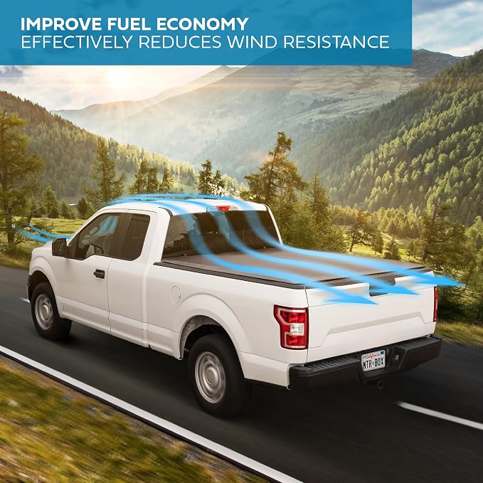 Tonneau Cover Soft Tri-Fold Truck Tonneau Cover for Ram 1500 (Classic ONLY) (2002-2025) / Ram 2500 & 3500 (2003-2020) with 6.4 ft Bed, All-Weather Folding Truck Bed Cover