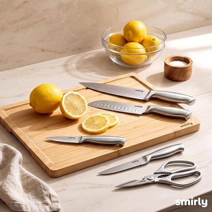 SMIRLY 15 Piece Knife Set with Block