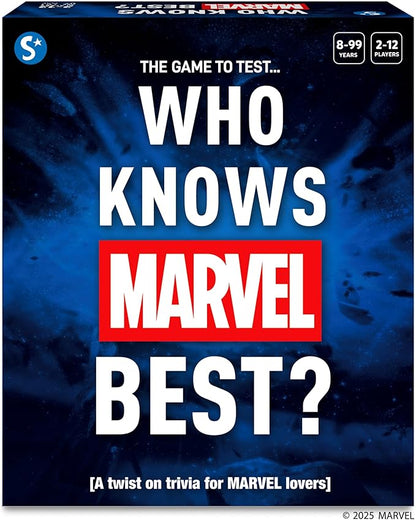 Skillmatics Card Game - Who Knows Marvel Best, Family Party Game for Boys, Girls, Teens, Adults Who Love Avengers, Spiderman, Iron Man, Hulk, Fun for Game Night, Gifts for Ages 8, 9, 10 and Up