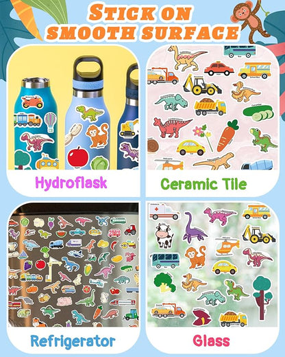 Benresive Reusable Sticker Book for Toddlers 2-4 Years, 3 Sets Travel Stickers for Kids, Waterproof Sticker Books for Toddlers 1-3, Crafts Activities for Todddlers 1-3 2-4 3-5