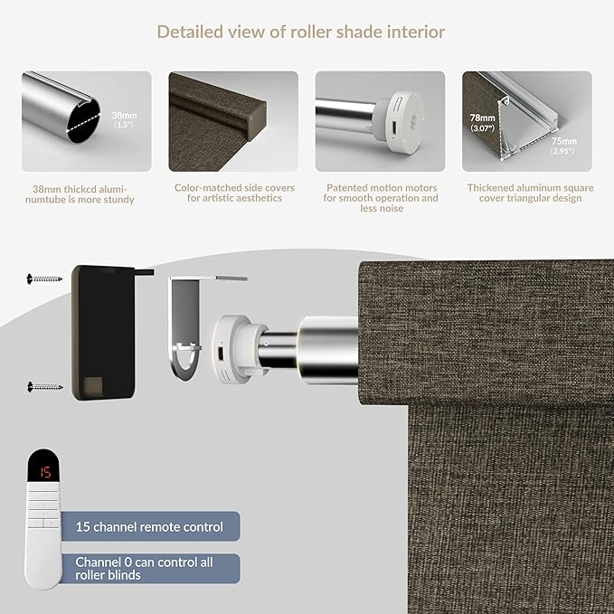Boolegon Motorized Roller Blinds