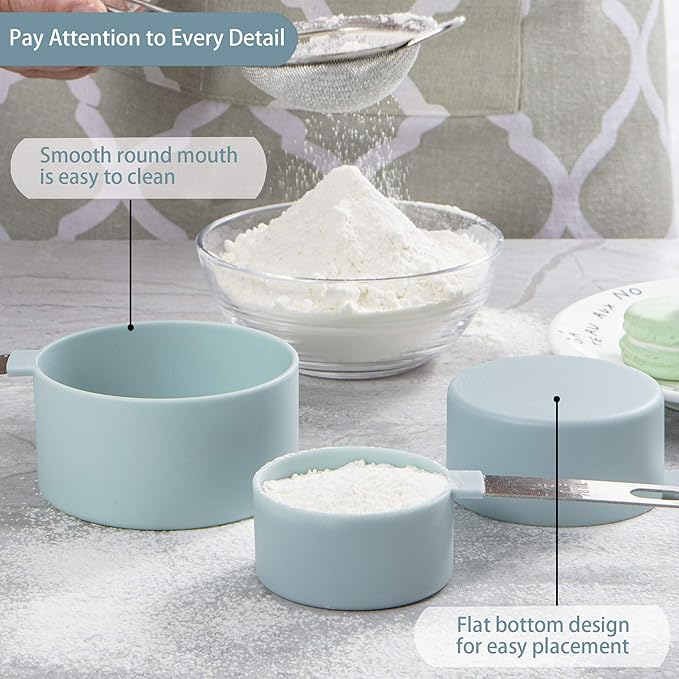 Measuring Cups and Spoons Set of Huygens Kitchen Gadgets 10 Pieces, Stackable