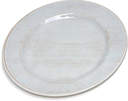 Carlisle FoodService Products Grove Reusable Plastic Plate Appetizer Plate with Rim for Home and Restaurant, Melamine, 7 Inches, Buff, (Pack of 12)