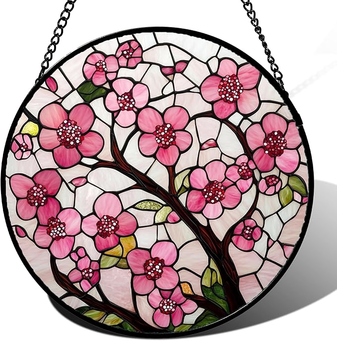 CRISGIF Stained Glass Window Hanging