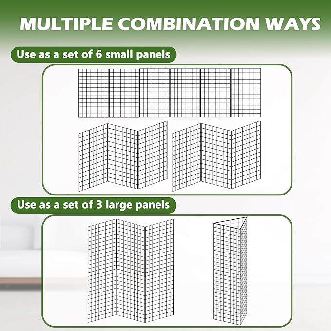 Koretech Grid Wall Panels 3 Pcs, Commercial Grade Gridwall Panels, Metal Grid