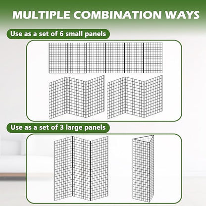 Koretech Grid Wall Panels 3 Pcs, Commercial Grade Gridwall Panels, Metal Grid