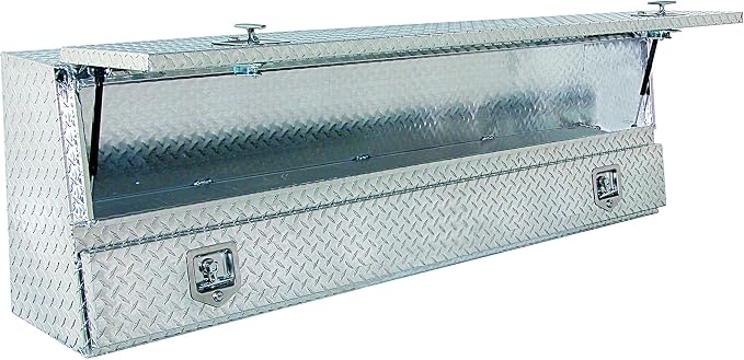 Buyers Products - 1705660 Contractor Toolbox With Drop Door, Diamond Tread Aluminum, 96 Inches