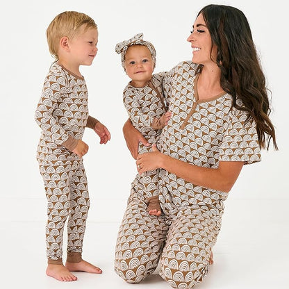 Little Sleepies Two-Piece Pajama Set for Boys & Girls, Soft Viscose from Bamboo Toddler Pajamas for Kids, Family Matching PJs