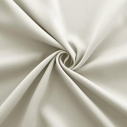 KOUFALL Cream Curtains for Living Room, 84 Inches Long Room Darkening Extra 72