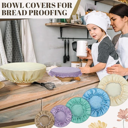10 Pack Cloth Bowl Covers for Bread Rising