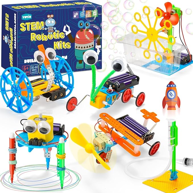 STEM Robotics Kits for Kids Age 8-12 8-10, Science Kits for Kids 5-7, STEM Toys for Boys Age 6 7 8 9 10 12 13 14 Girls Boys Birthday Gifts, Robot Building Crafts 6-8 Engineering Motor Set