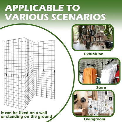 Koretech Grid Wall Panels 3 Pcs, Commercial Grade Gridwall Panels, Metal Grid