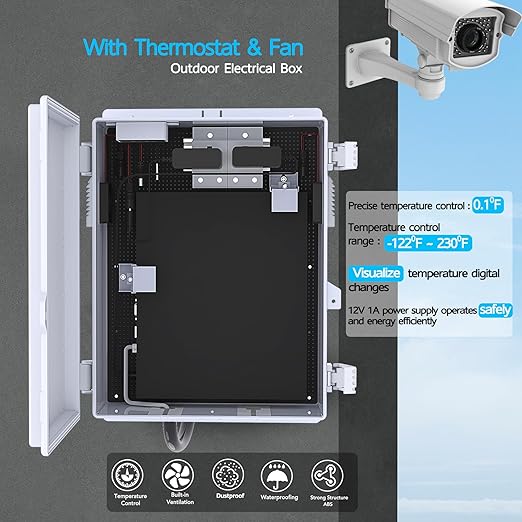 Outdoor Electrical Box, Waterproof Electrical Junction Box IP65 ABS Plastic